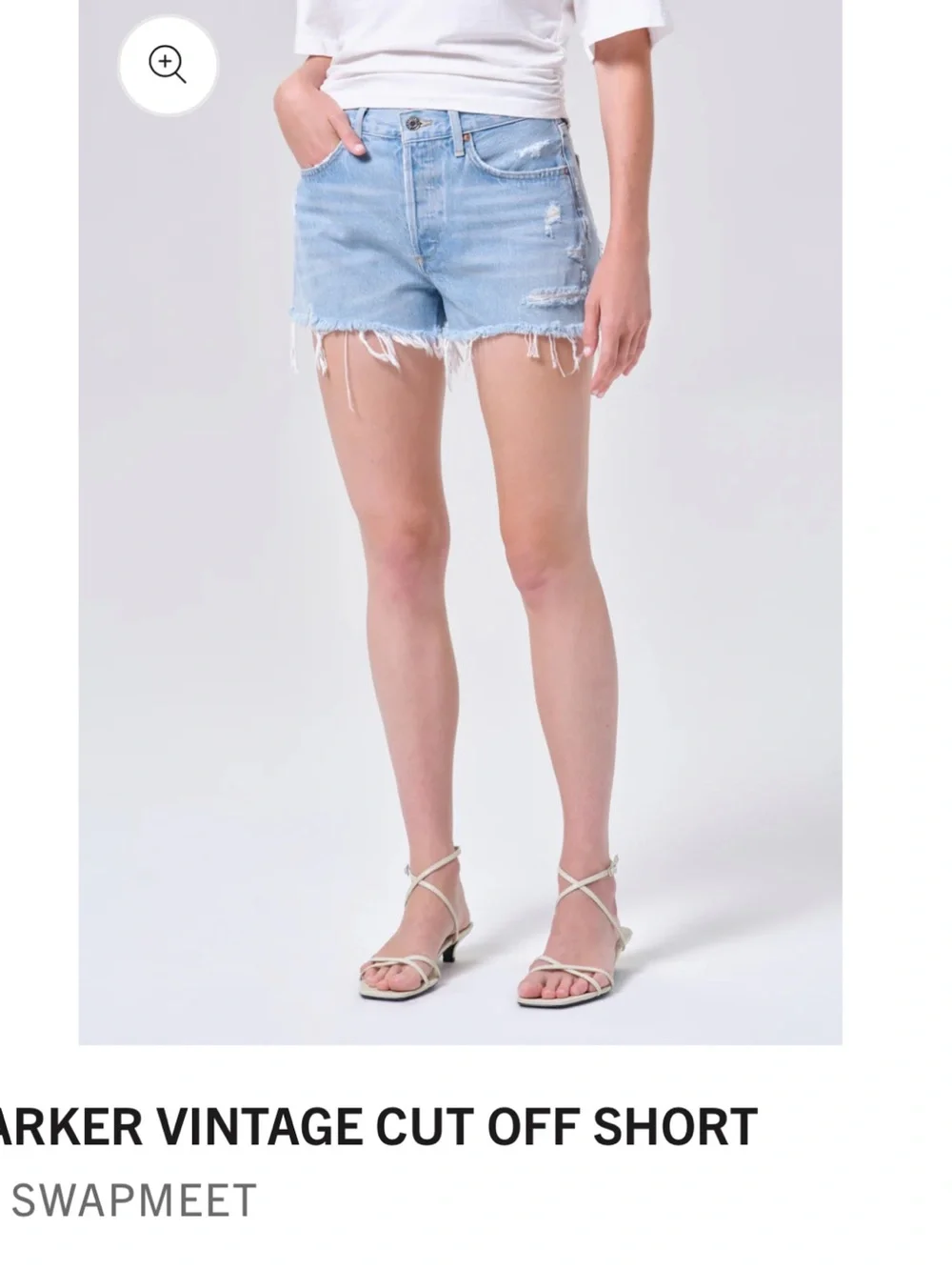 Agolde Parker Vintage Cut-Off Denim Shorts